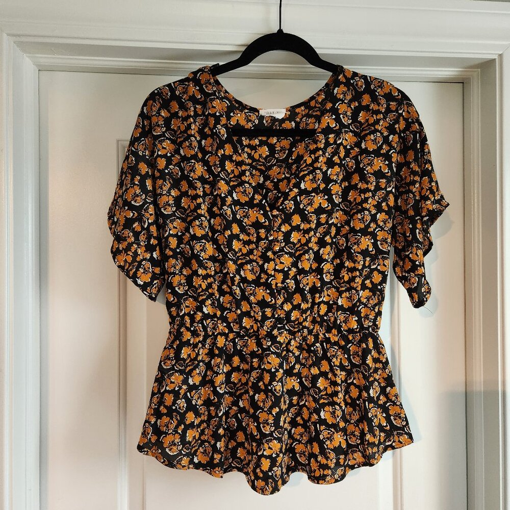 Sienna Sky Orange and Black Top